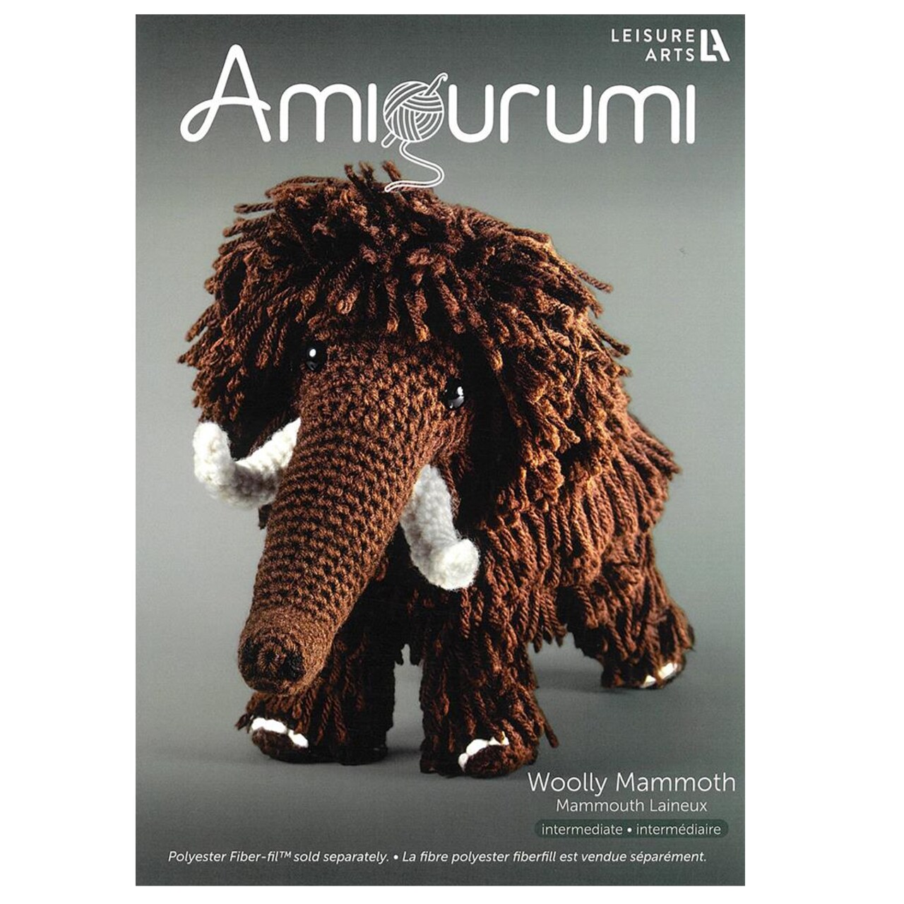 Leisure Arts Crochet Woolly Mammoth Kit – Beginner-Friendly Crochet Kit for all Skill Levels with Yarn, Hook, Needle & Instructions – Make Your Own 8” Amigurumi Animal